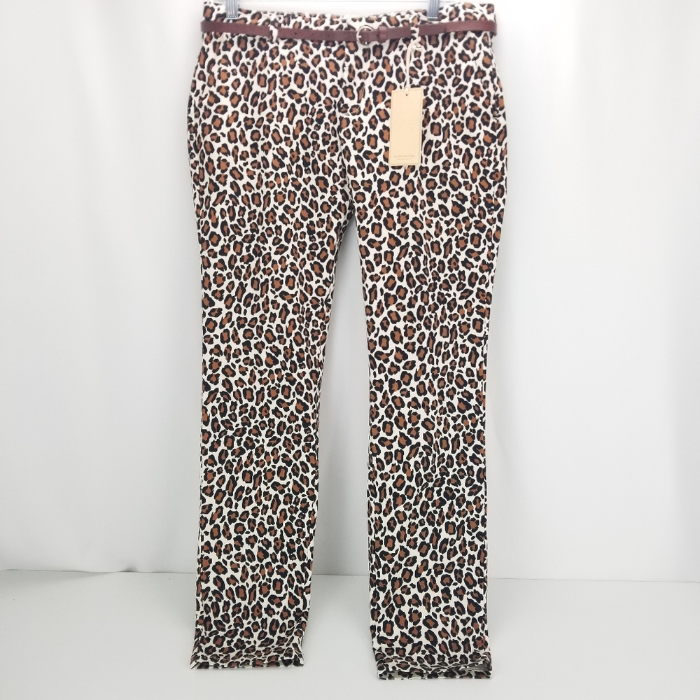 Scotch & Soda Slim Chino Pants Animal Print Mid Ri